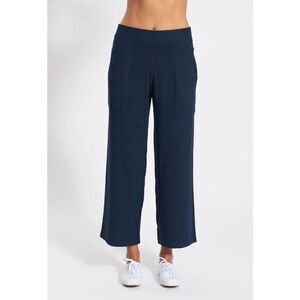 Leimere Chelsea Crop Wide Leg $88.00 Soft Cashmere Blend Large Blue Slow Fashion